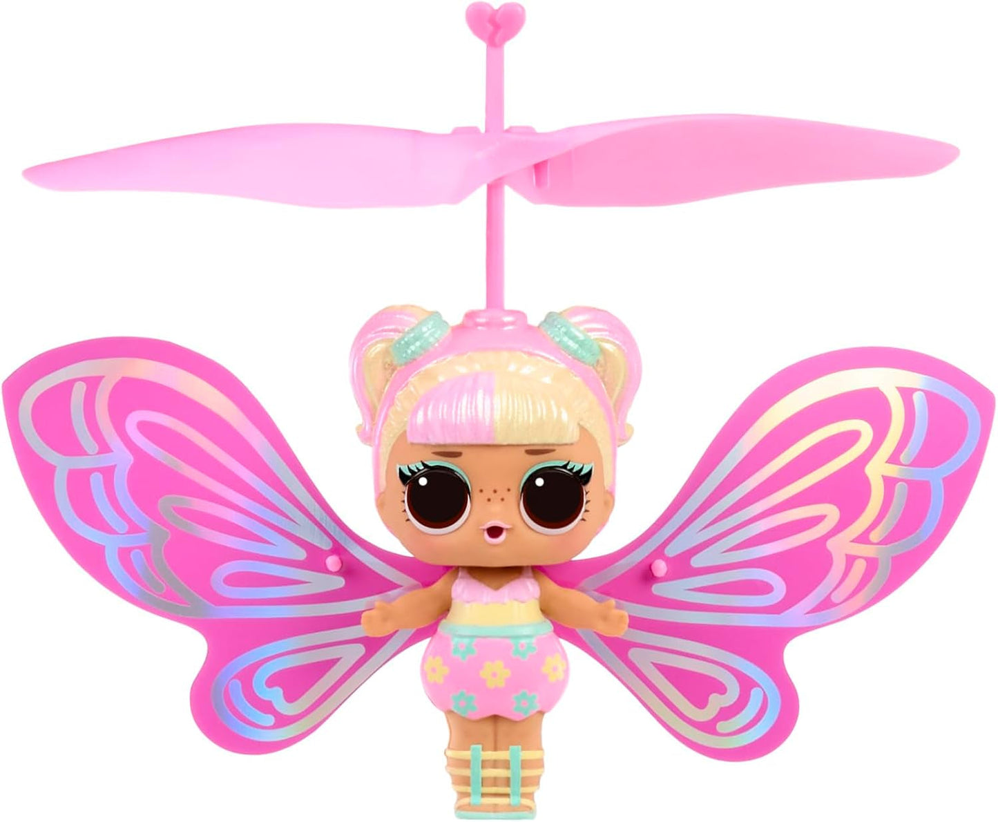LOL Verrassing! Magic Flyers Fairies Tots - Flower Child - Inclusief 1 pop en 1 toverstaf in een bloemvormig pakket, 2 om te verzamelen, Roos