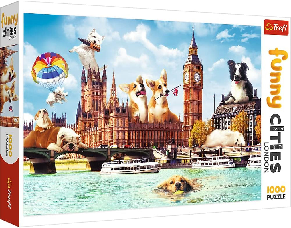 Legpuzzel - "1000" - Grappige hondenportretten Puzzel Naty Shop Dogs in Londen