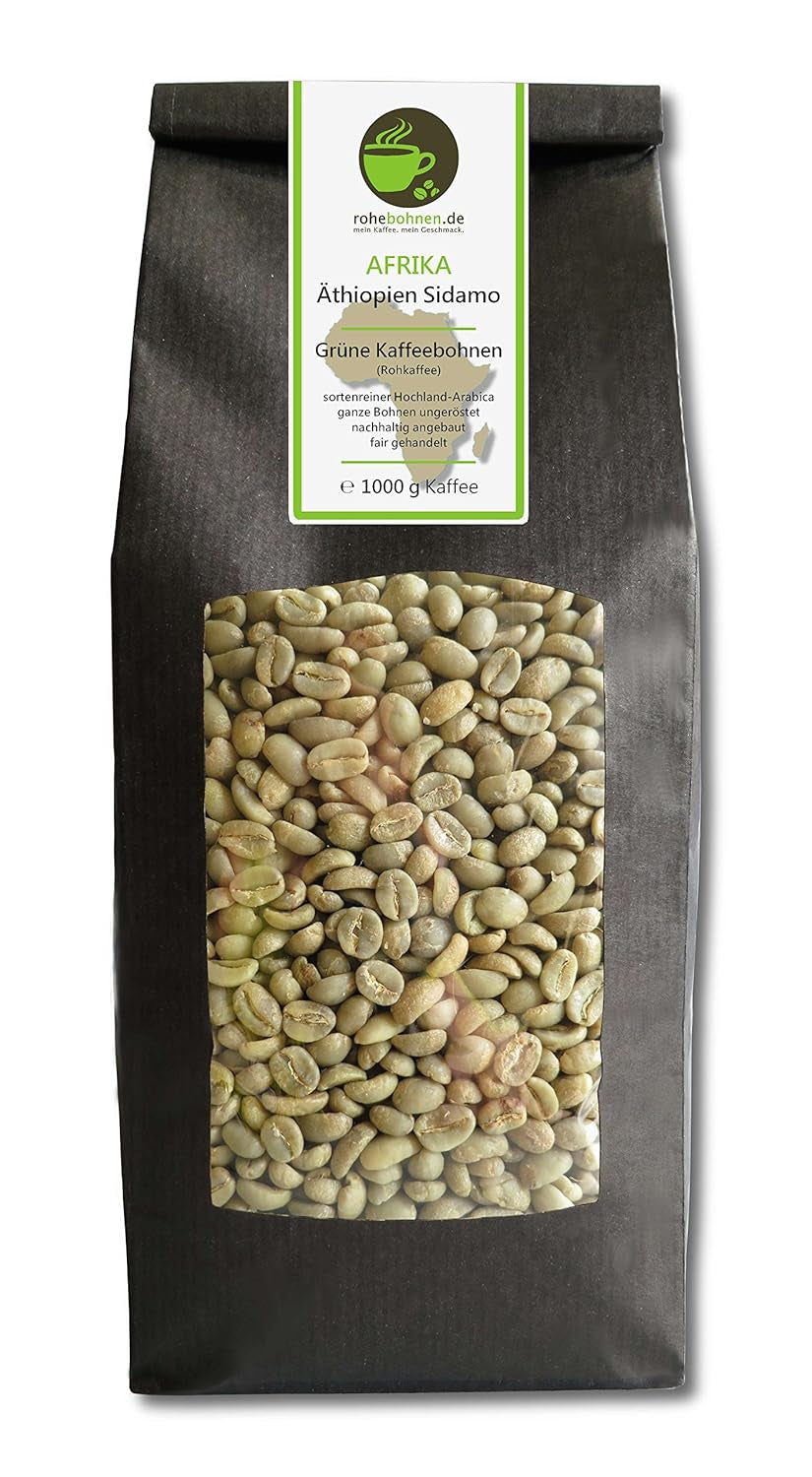 Rauwe koffie - Green Highland Coffee Ethiopië Sidamo (groene koffiebonen 1000g)