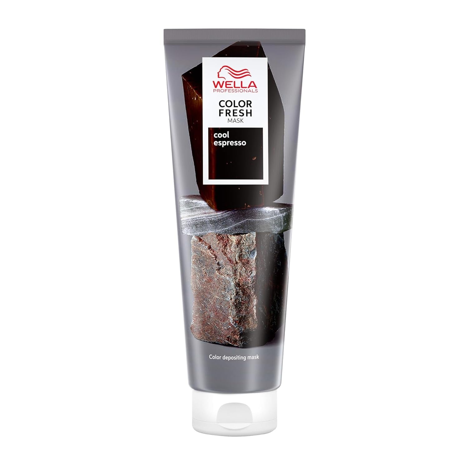 Wella Professionals Color Fresh Mask Cool Espresso - behandeling voor revitaliserende en veranderende haarkleur - voedende tint met avocado-olie - voor zwart en zwart haar - 150 ml Naty Shop Cool Espresso Haarmasker 150 Ml (1 pakje)