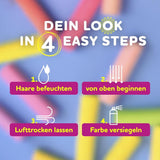 Levendige 12 kleuren haarkleurpotloden (karren) set - gemakkelijk in gebruik - wasbaar - tijdelijke haarverf - ook voor donkere haarkleuren - als cadeau Halloween Carnaval Verjaardag Kerstmis Haarverf Naty Shop
