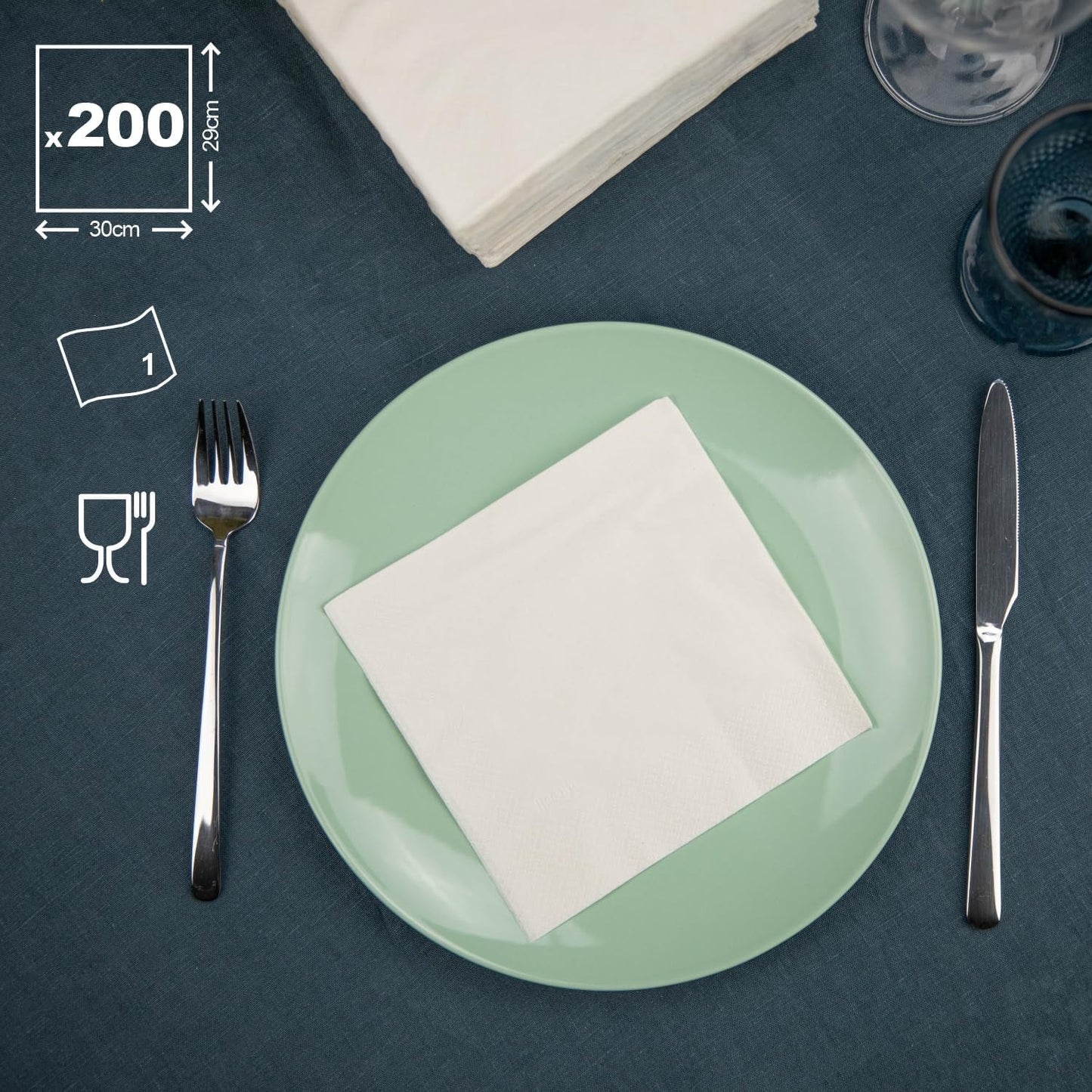 Renova - Renovagreen Tissues, 200 Tissues, Gerecycled papier, Europees Ecolabel, Standaardformaat