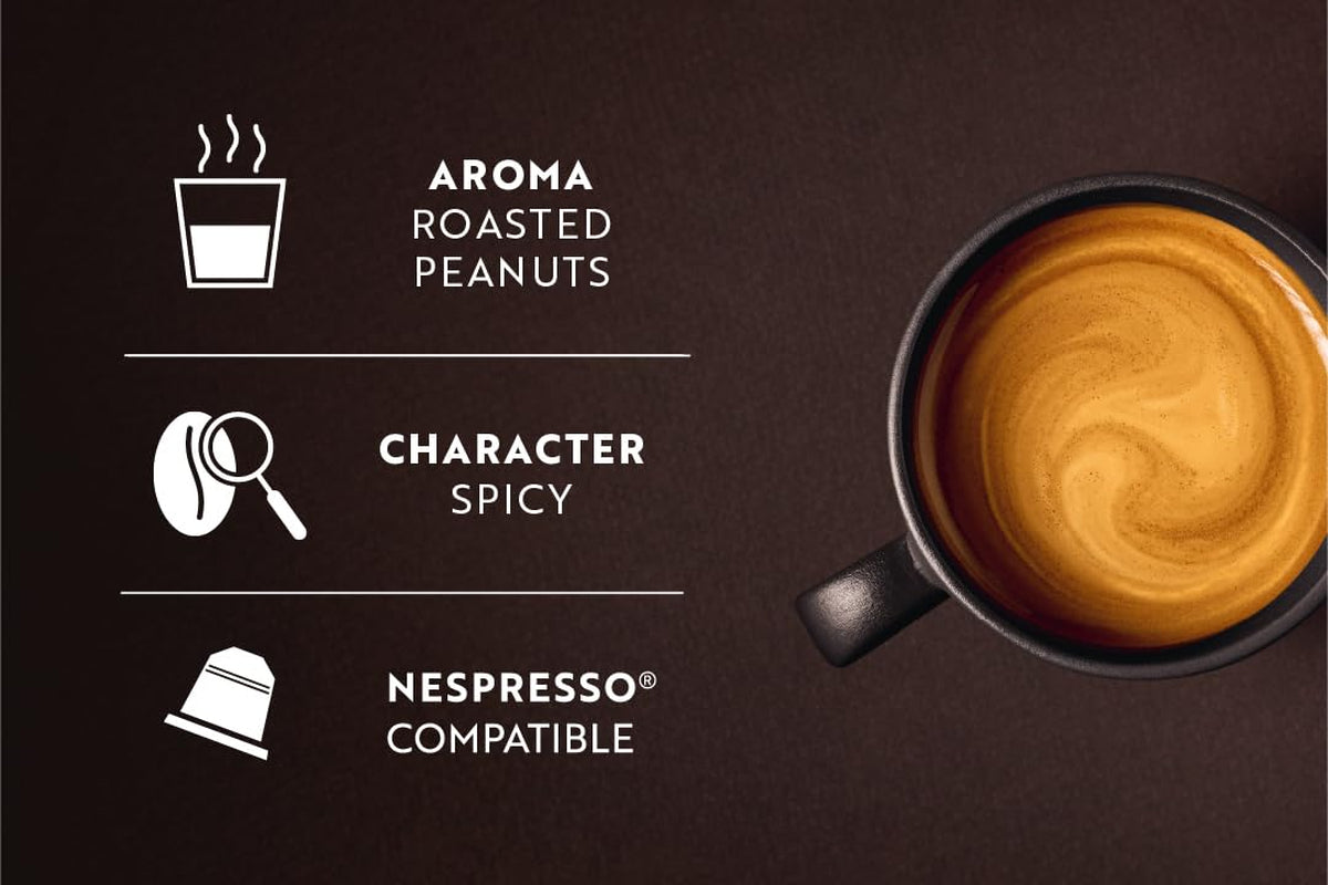 Café Royal Espresso Decaffeinato – Nespresso®-compatibele koffiecapsules, 100% Arabica, Intensität 6/12, Rainforest Alliance, cafeïnevrij, 36 capsules