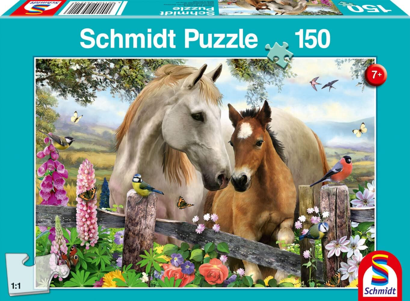 Schmidt Spiele merrie- en veulenpuzzel voor kinderen, puzzel van 150 stukjes Naty Shop standaardtitel