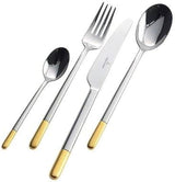 Villeroy & Boch - Ella Bestek gedeeltelijk verguld goud, 30 delig, 6 personen, vaatwasmachinebestendig, roestvrij staal Keuken Naty Shop