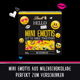 HALLO Mini-chocolade-emoticons | 164 gram | Ongeveer. 27 coole emoticons in verschillende designs, gemaakt van de lekkerste melkchocolade | Chocoladecadeau voor kinderen | Ter decoratie (pak van 2)