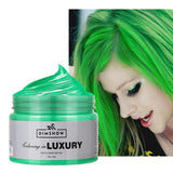 Tijdelijke groene haarwax, gekke groene tijdelijke haarspray, wasbare semi-permanente modder, eenmalige haarkleuring, instant styling haarpasta modder, natuurlijke haarkleur voor feesten, activiteiten en Halloween Naty Shop haarverf Standaardtitel