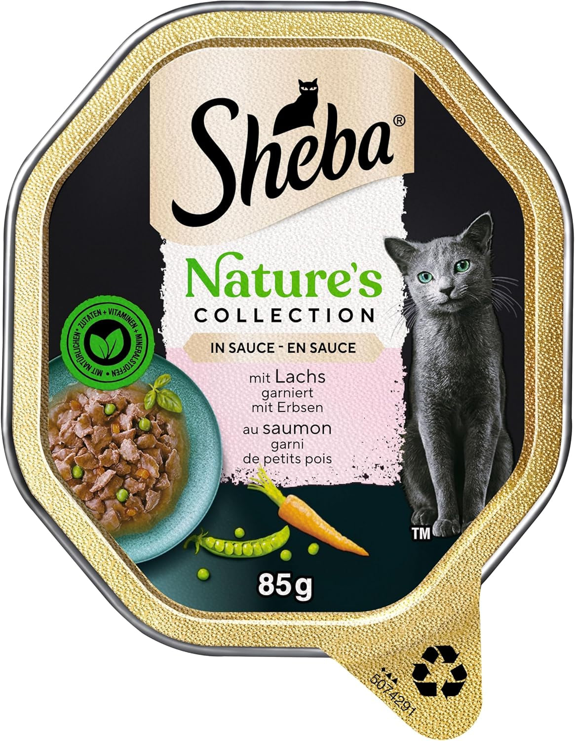 SHEBA Natvoer voor katten, Nature's Collection in zalmsaus, 2 x 11 x 85 g