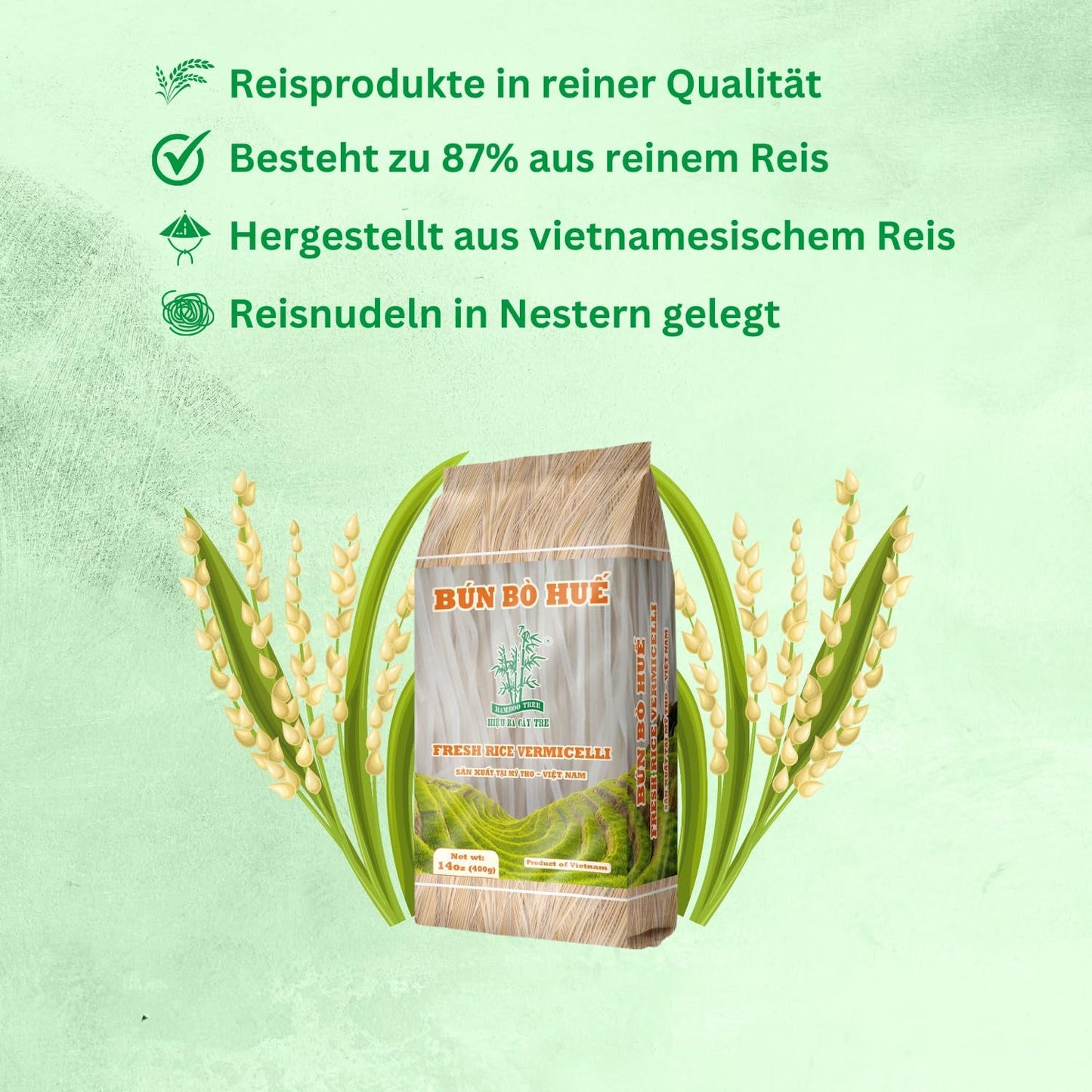 BAMBOO TREE - Broodje Bo Hue Rijstnoedels - (1 X 400 G)