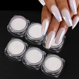 Chrome Nagelpoeder Aurora Ice Shimmer Chroom Pigment Poeder 4PCS Chroom Poeder Nägel Nail Art Nageldesign