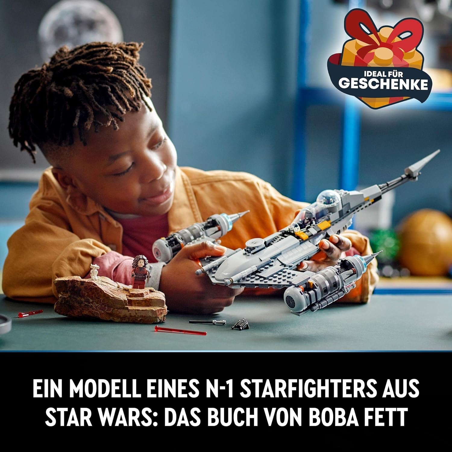 LEGO Star Wars Mandalorian Fighter N-1 uit het boek van Boba Fett Bouwspeelgoed met ruimteschip Set van 4 personages inclusief Baby Yoda figuur 75325 Bouwsets Besuche in LEGO-Store