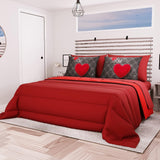 PETTI Artigiani Italiani - Winterdekbed voor tweepersoonsbed, maxi, monochroom, dubbelzijdig, wit, grijs, 100% Made in Italy Dekbedden en dekbedden Naty Shop Bordeaux Bedmaat 140X200: [Quilt 240 X 260 Cm]