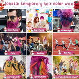 Wasbare Roze Tijdelijke Haarverf Tijdelijke Haarwas Kleur Natuurlijk Kapsel Pommade Wasbare Haarverf Voor Mannen Vrouwen Feest Cosplay Halloween Kerst Haarverf Naty Shop