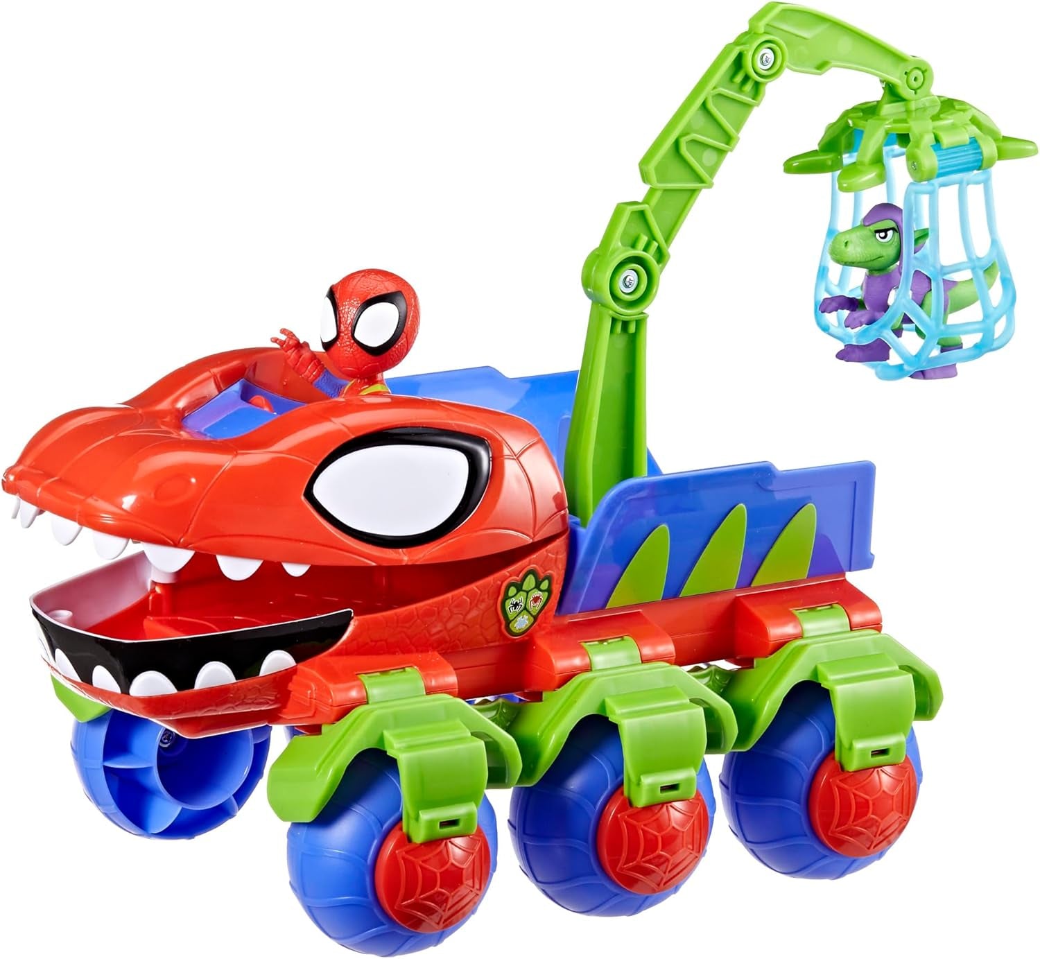 Marvel Spidey en zijn supervrienden Dino Crawler superheldenspeelset met Spidey- en Dino-figuren en transportspeelgoed voor kinderen vanaf 3 jaar Actiefiguren Naty Shop