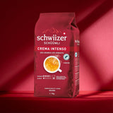 Schwiizer Schüümli Intenso, capsule, gemalen koffie 1kg - Intensiteit 4/5 - UTZ-certificaat (pak van 4)