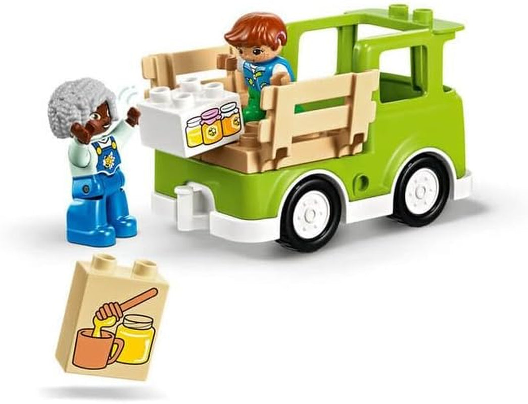 LEGO DUPLO Stadsbijenteelt en bijenkorven, educatief speelgoed voor peuters met 2 figuren en een mobiele vrachtwagen, bouw- en ombouwset, speelgoed voor peuters vanaf 2 jaar 10419 Bouwsets Besuche den LEGO-Store
