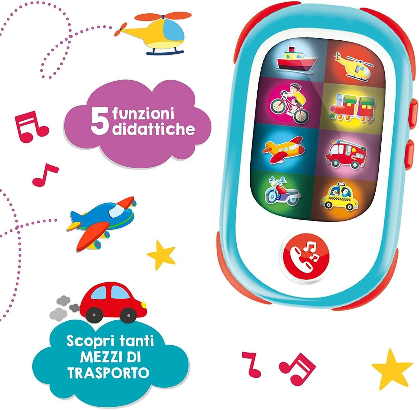 Liscianigiochi 95032 Carotina Baby-smartphone LED, Niet van toepassing, S Jucarii Bebe Naty Shop