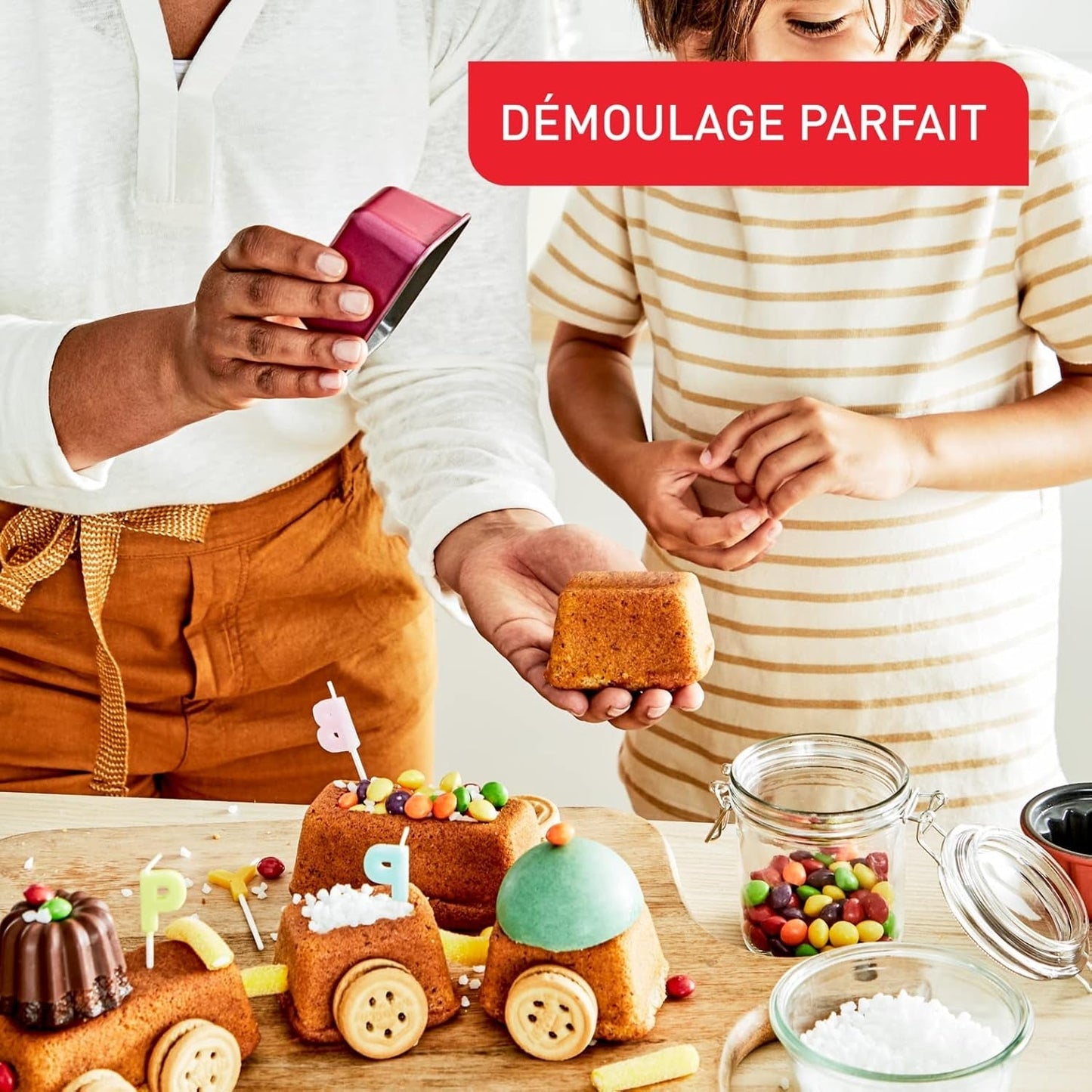 Tefal Creabake J3089304 3 Stück Brioche-Backform Antihaft-Beschichtung, Leicht Entnehmbar, Stapelbar, Einfache Austellung, Backform Vormen en bakplaten Naty Shop