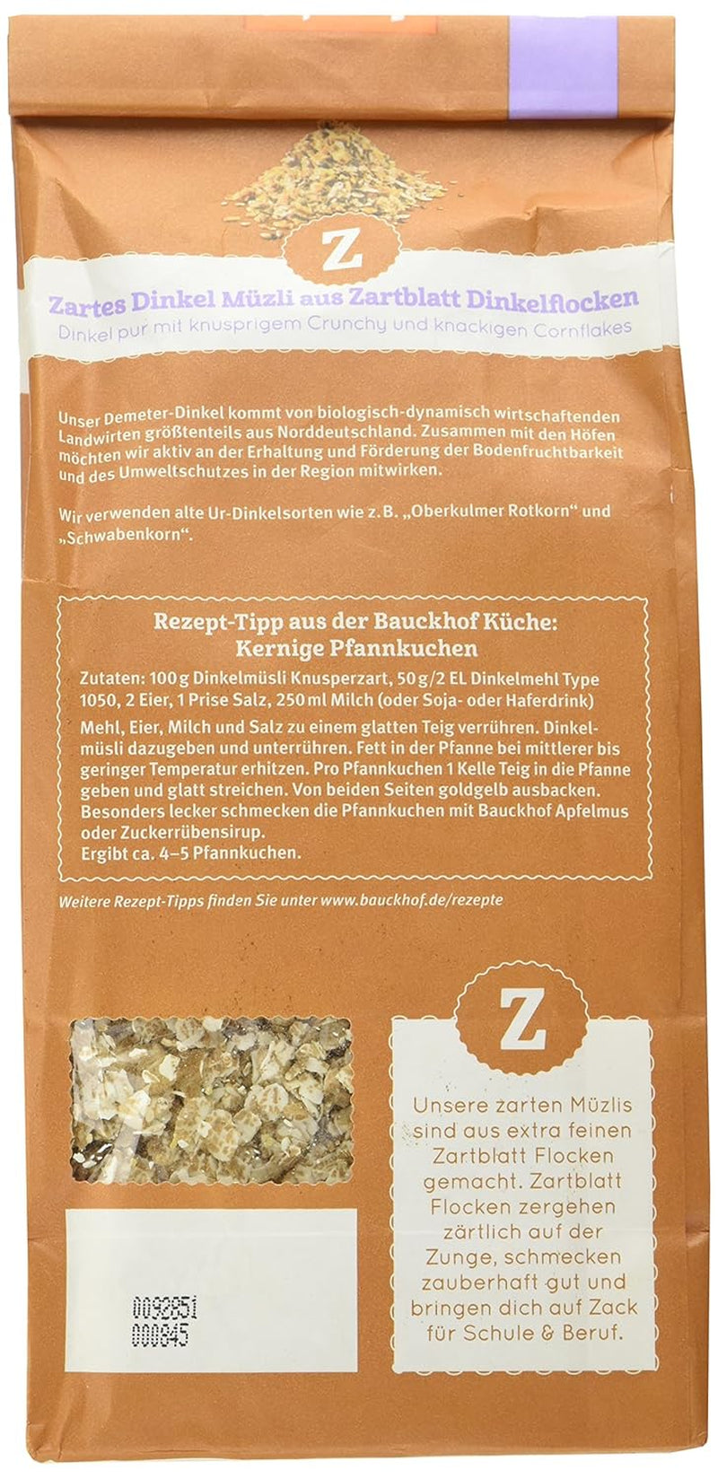 Krokante Hof Speltmuesli (1 x 425 g) Verpakking van 1