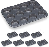 Relaxdays Muffinform, 2Er Set, 12Er Muffinbleche, Antihaftbeschichte, Carbonstahl, Muffins & Cupcakes, Ø 6,5 Cm, Tarwe, 10030825 Vormen en bakplaten Naty Shop 2