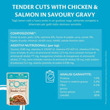 Wellness CORE Tender Cuts 6 x 85 g, Chicken Selection Mix - Natvoer voor katten, malse stukjes in saus, graanvrij, natuurlijk, hypoallergeen, rijk aan eiwitten, hoog vleesgehalte