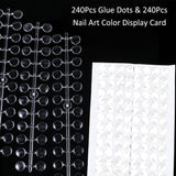240 Stück Nagel Display Punkt Farbpunkte,Transparante Nail Art Display,Nagellack Displays Rund Für Nagelstudio en Anfänger,Diy Nail Art Nagelstudios