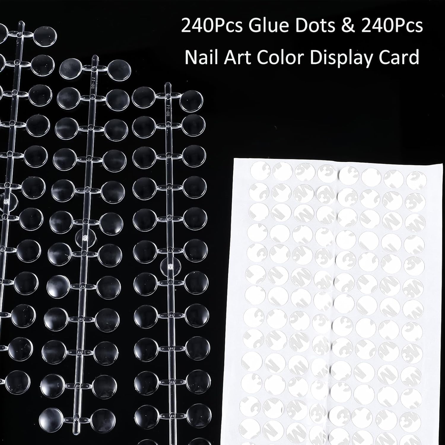 240 Stück Nagel Display Punkt Farbpunkte,Transparante Nail Art Display,Nagellack Displays Rund Für Nagelstudio en Anfänger,Diy Nail Art Nagelstudios
