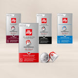 illy, Compatibel Aluminium-Kaffeekapseln CLASSICO, 100% Arabica met tonen van oranje bloemen en jasmijn, zoete smaak en zoete nasmaak, 10 verpakkingen van 10 capsules (100 in totaal)