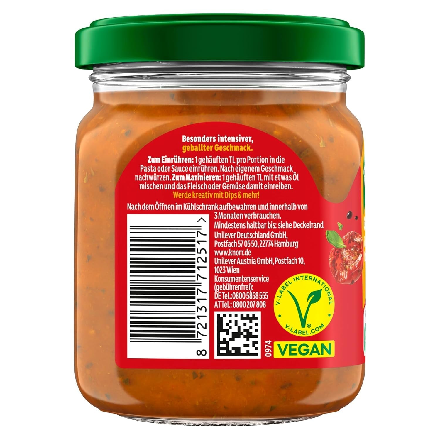 Knorr Schnell gewürzt Kochpaste Getrocknete Tomaat & Mediterrane Kräuter einfach & schnell für einen besons intensiven, geballten Gesmack 165 g