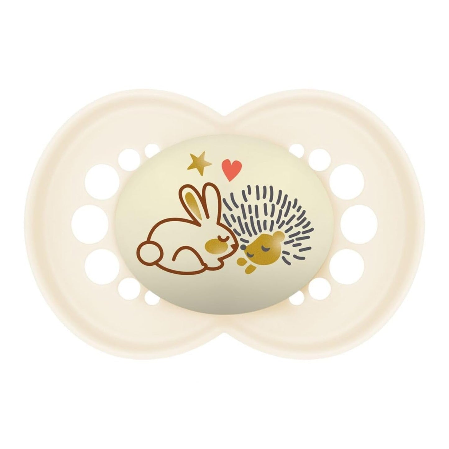 MAMMA | Originele beige fopspeen 18+ maanden (pak van 3) willekeurige kleurkeuze - Ultrazachte symmetrische speen van siliconen - Anatomisch gevormde babyfopspeen voor optimale mondontwikkeling