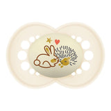 MAMMA | Originele beige fopspeen 18+ maanden (pak van 3) willekeurige kleurkeuze - Ultrazachte symmetrische speen van siliconen - Anatomisch gevormde babyfopspeen voor optimale mondontwikkeling