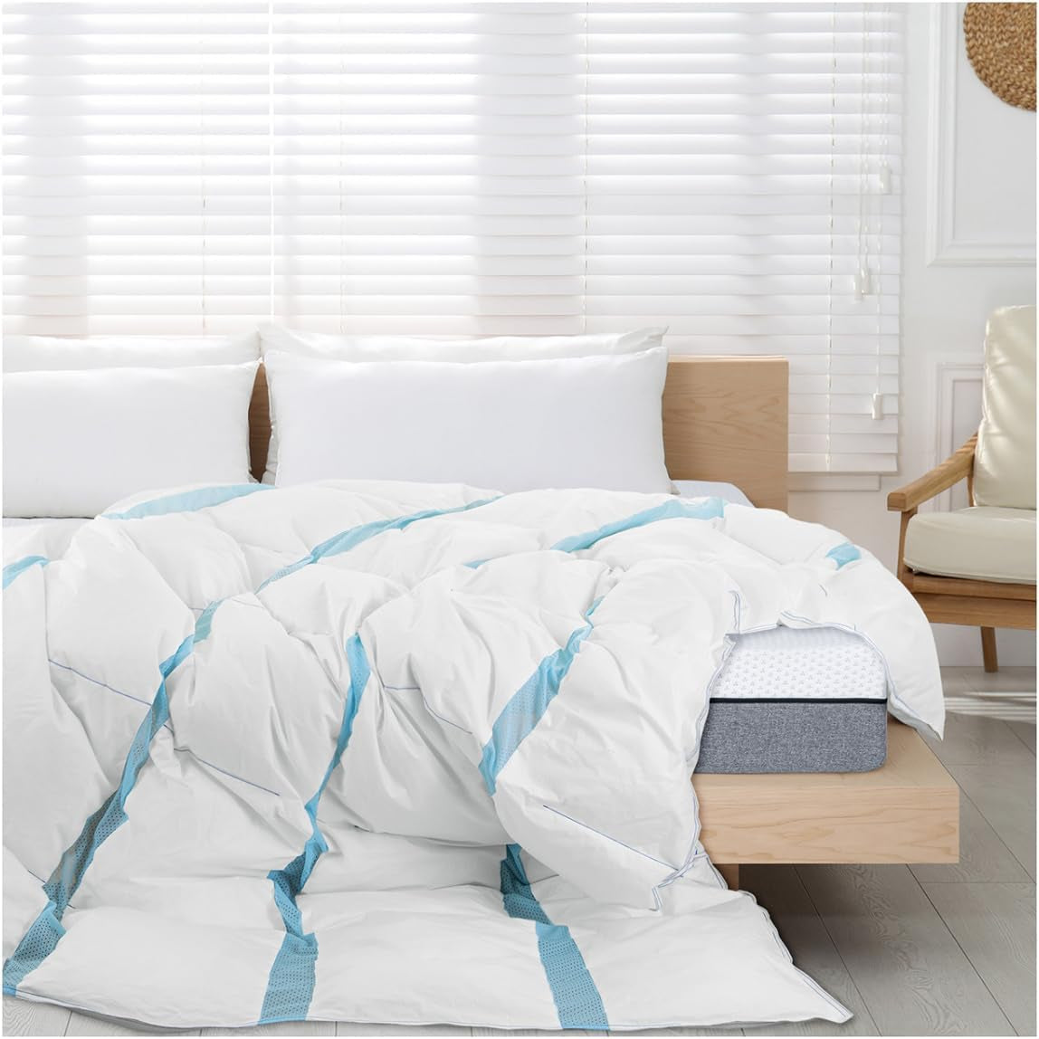 Genius Eazzzy Climate Comfort Dekbed 155 X 220 Cm, Vezeldicht, Lichtgewicht dekbed voor alle seizoenen, Ademend dekbed, Aangename temperatuur om te slapen, Dekbed voor alle seizoenen Dekbedden en quilts Naty Shop