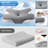 MULISOFT Memory Foam Kussen, Comfortabel Hoofdkussen, Neksteunkussen, Ergonomisch Zijslaperkussen (Grijs) Cervicale Orthopedische Kussens Naty Shop