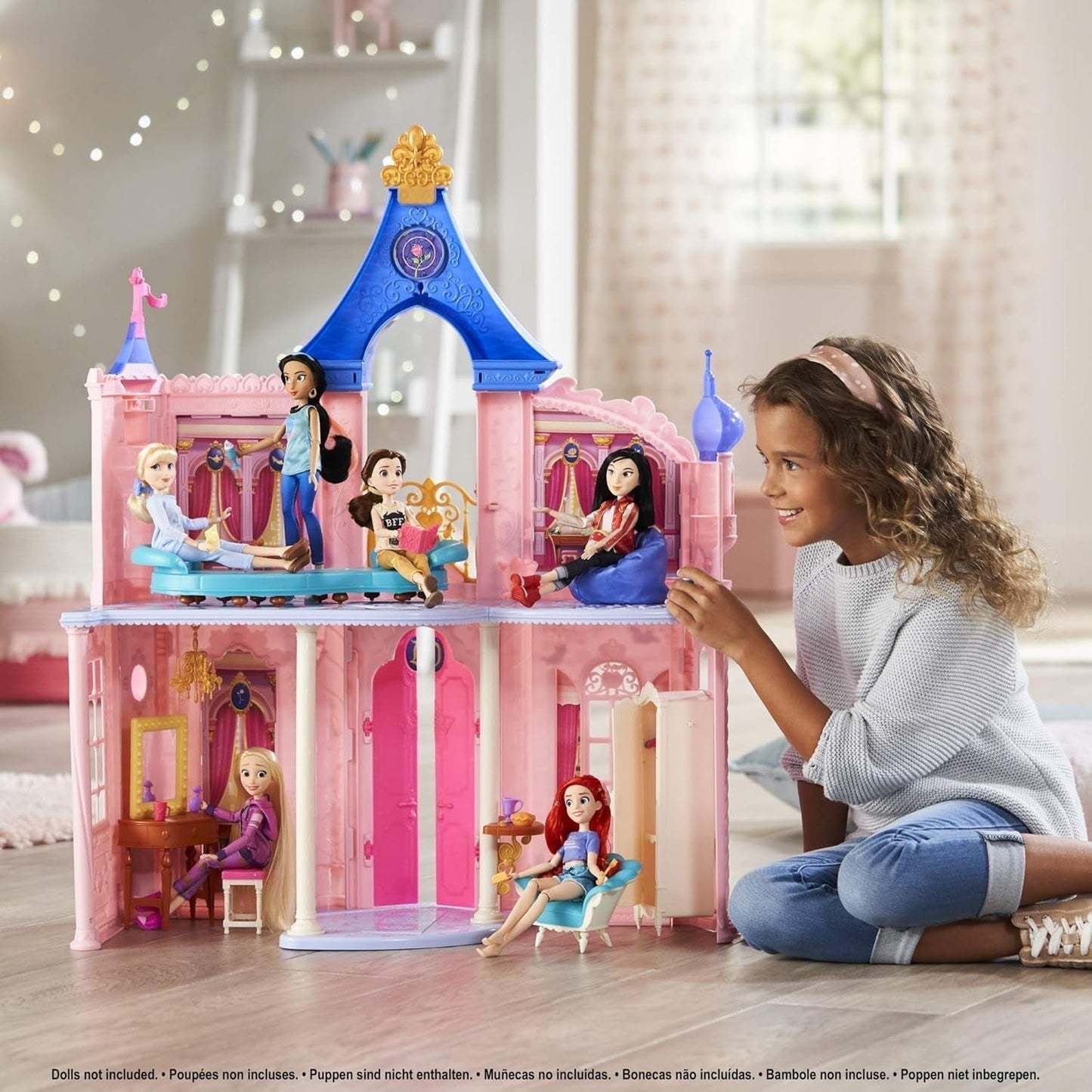 Disney Princess Castle Comfy Squad poppenhuis met 6 meubelstukken en 16 accessoires Speelgoed voor meisjes van 5 jaar Poppenhuizen Naty Shop