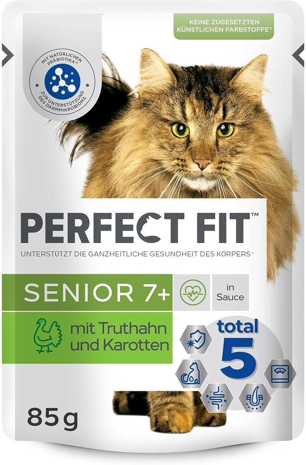 PERFECT FIT™ Portiezakjes voor senioren met kalkoen en wortels, 12 x 85 g