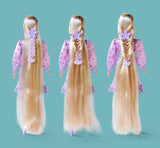 Simba 105733640 - Steffi Love Flower Hair, pop met extra lang haar, inclusief 6 clips, vlechtaccessoire en kam, 29 cm, vanaf 3 jaar