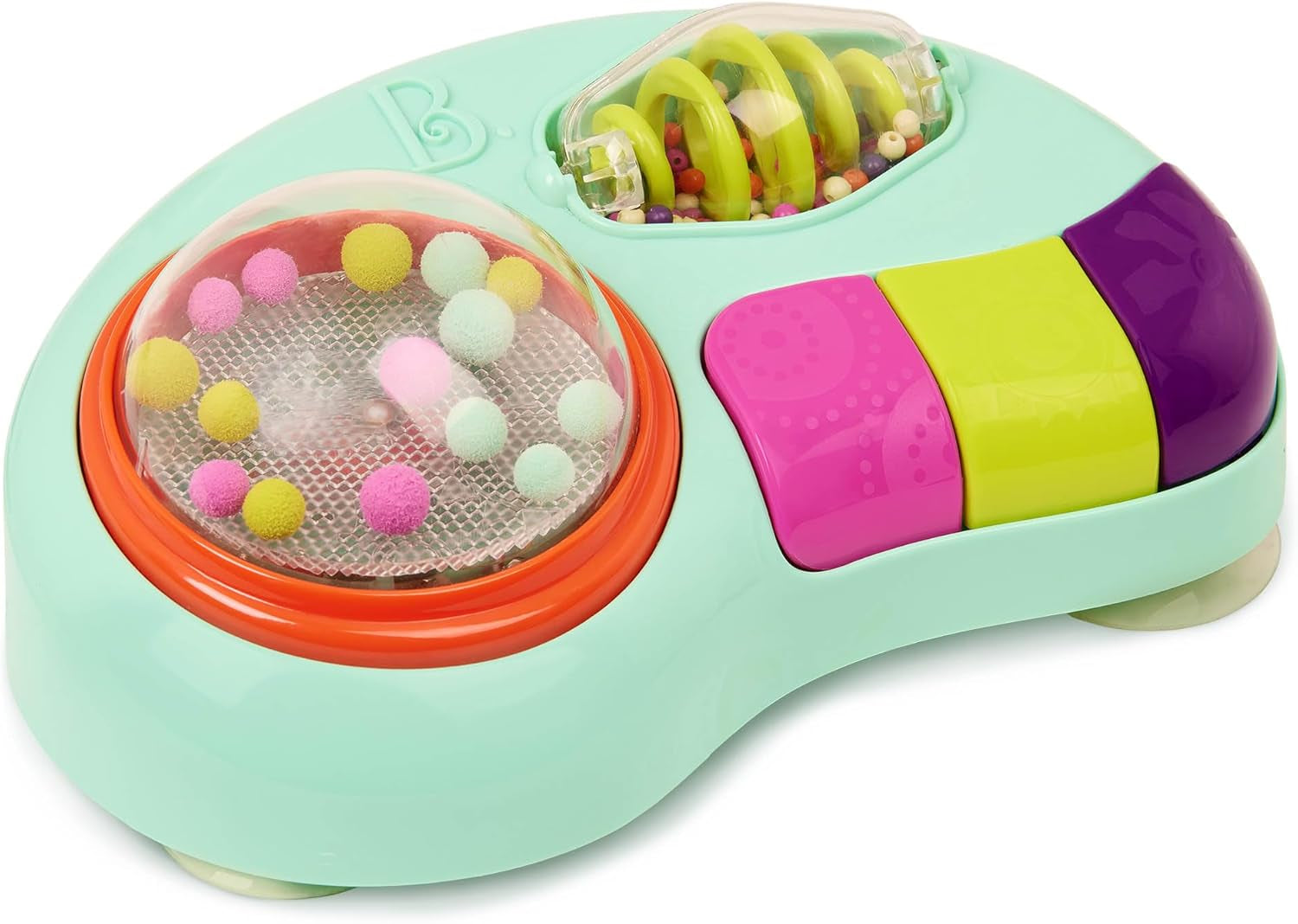 B. speelgoed - Kinderspeelgoed voor kinderstoel - Zuignapspeelgoed met muziek, licht, geluid - Zintuiglijk speelgoed - Motorisch speelgoed voor kinderen - vanaf 6 maanden - Whirly Pop Baby Toys Naty Shop
