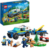 LEGO 60369 City Mobiele politiehondentrainingsspeelgoed Politieauto met aanhanger Honden- en puppyfiguren Dierenset voor kinderen vanaf 5 jaar Bouwsets Besuche in LEGO-Store Single