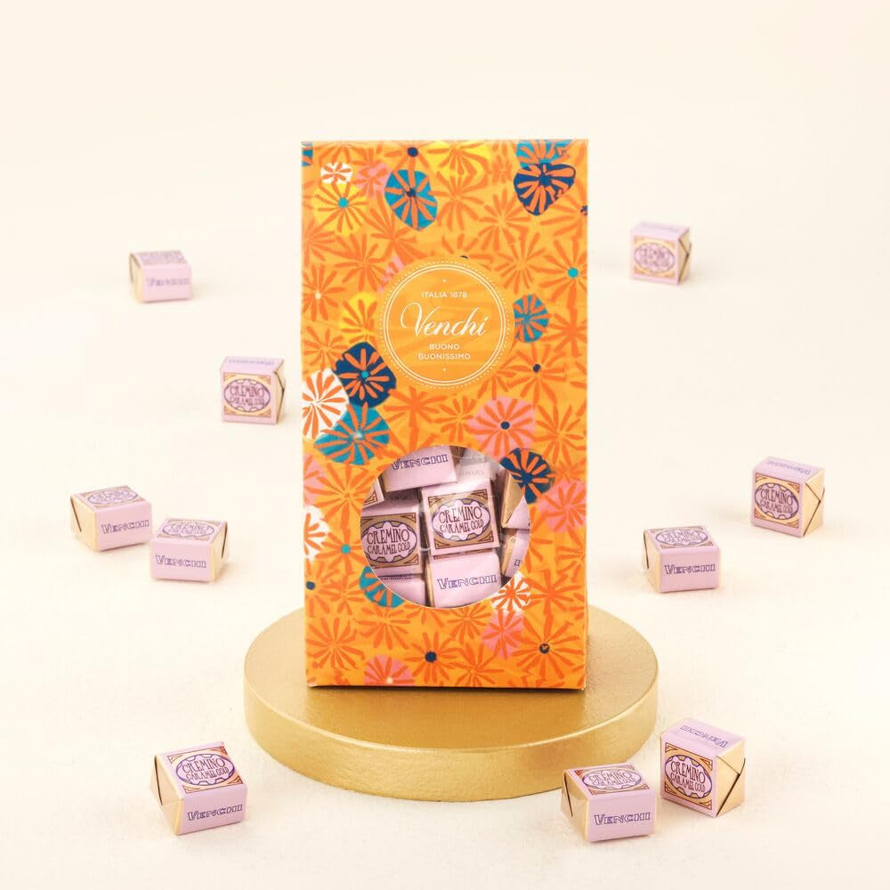 Venchi – Murrine Collection – Geschenkdoos met diverse snoepjes Cremino Caramel Gold, 300g – Cadeau-idee – Glutenvrij