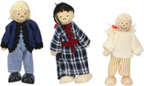 Marionette Houten Speelgoed - Houten poppenhuis met meubeltjes en poppen - 11 stuks Poppenhuizen Naty Shop