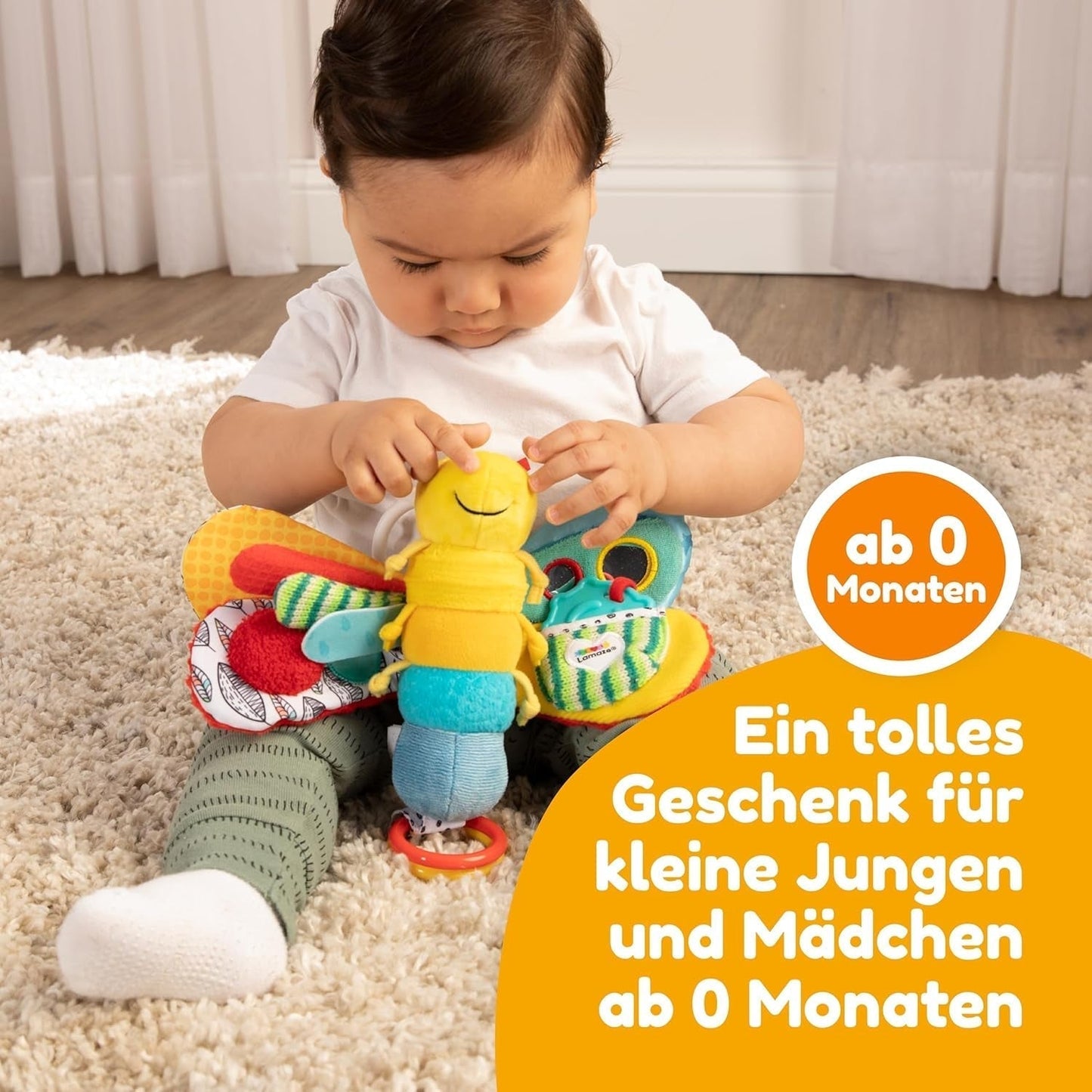 Lamaze Babyspeelgoed "Freddie the Firefly" Clip & Go, hoogwaardig speelgoed voor peuters, handgreephanger om de ouder-kindrelatie te versterken, vanaf 0 maanden, meerdere kleuren Bebe Toys Naty Shop