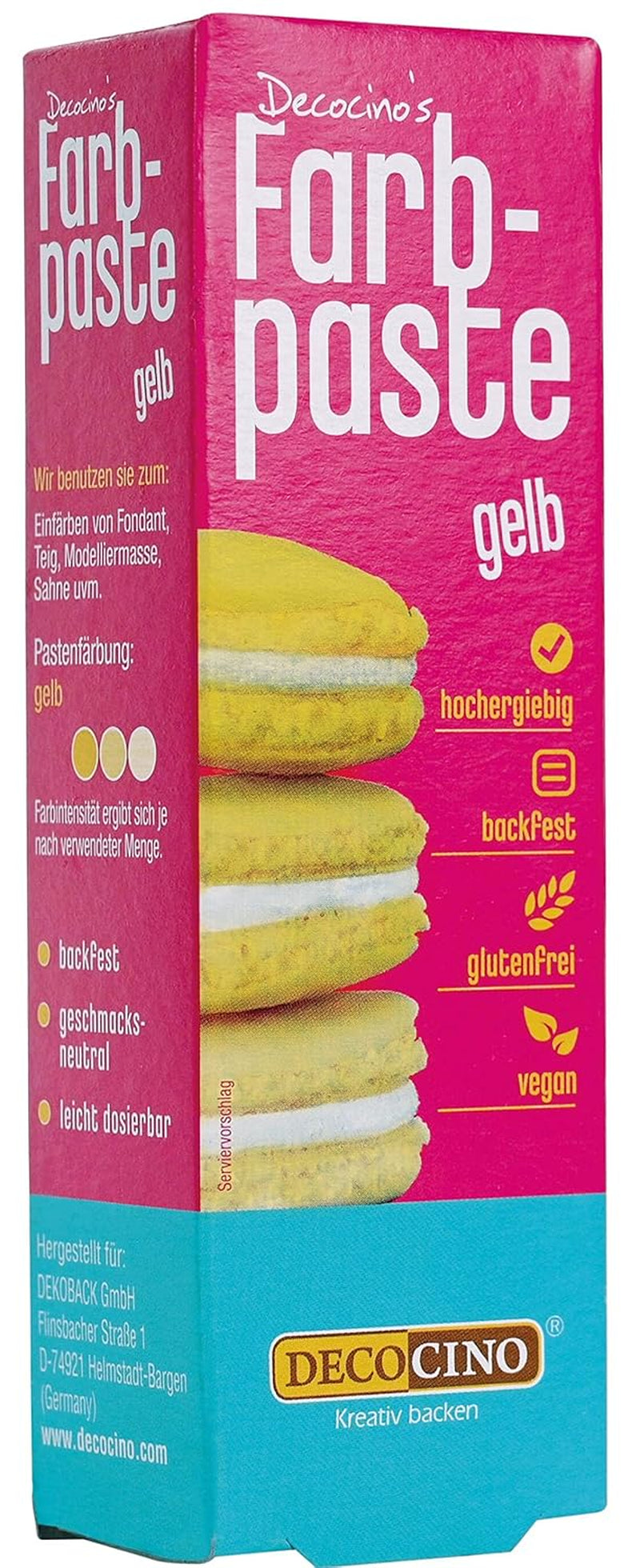 DECOCINO roze kleurpasta - 20 g - Kleurstof voor levensmiddelen, ideaal voor het kleuren van taarten, fondant en crèmes - Vrij van azo-vetzuren en gluten