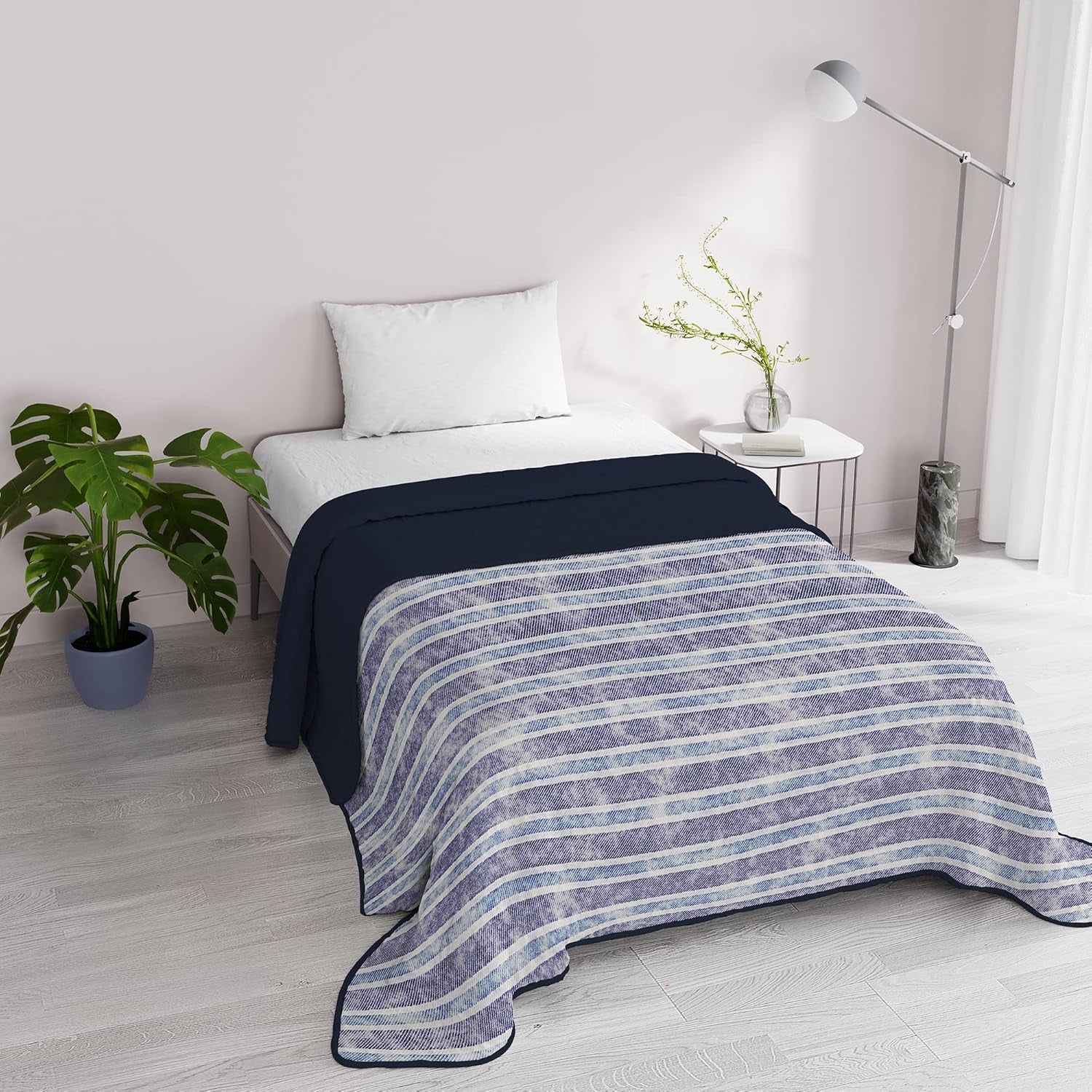 Fantasie Italiaans beddengoed Microvezel Zomer 1,5 bedden Murrine Quilts & Quilts Naty Shop Gestreepte Jeans 1 Posto E Mezzo