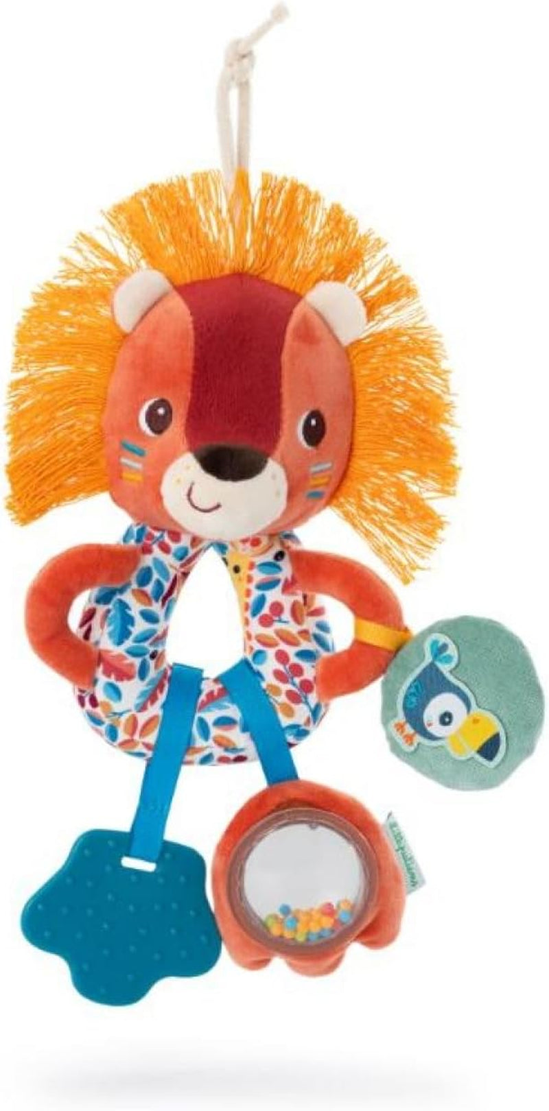 Lilliputiens - Louis de Wolf multifunctionele ringen - Rammelaar voor baby's met geluiden, texturen en kleuren - Gemakkelijk te vangen - Stimuleert de zintuigen en bevordert de motoriek - Vanaf 3 maanden - 83505 Babyspeelgoed Naty Shop Jack