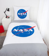 NASA beddengoedset, katoen/versterkt, grijs/wit Beddengoed - kinderen Naty Shop