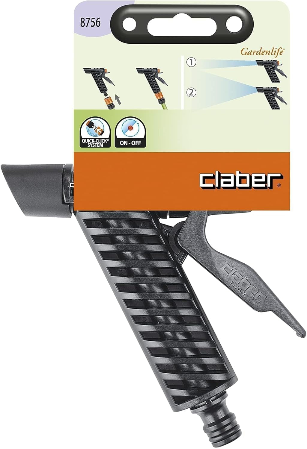 Claber 8862 spuitpistool met metalen kogelkraan