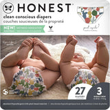 – Milieuvriendelijke en hoogwaardige wegwerpluiers, Panda's, maat 3 (7,3–12,7 kg), 27 stuks