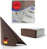 50 Aroba Airlaid Servetten Textiel Look 19 KLEUREN 40X40 Cm 1/4 vouw Hoge kwaliteit Textiel Look Bruiloft Servetten voor Jubilea Hotel Catering Feestdagen Kerst Bruiloft Roze
