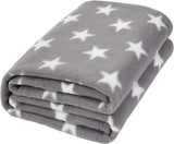 DREAMSCENE comfortabele deken donzige deken fleece deken - woonkamerdeken warm winter zacht, bankdeken, bankdeken, knuffeldeken kinderen, woonkamer & knuffeldekens 120X150Cm, bankspreideken grijze sterren Bedden en dekens Besuche den DREAMSCENE-Store Grijs-zilver 120 X 150 Cm