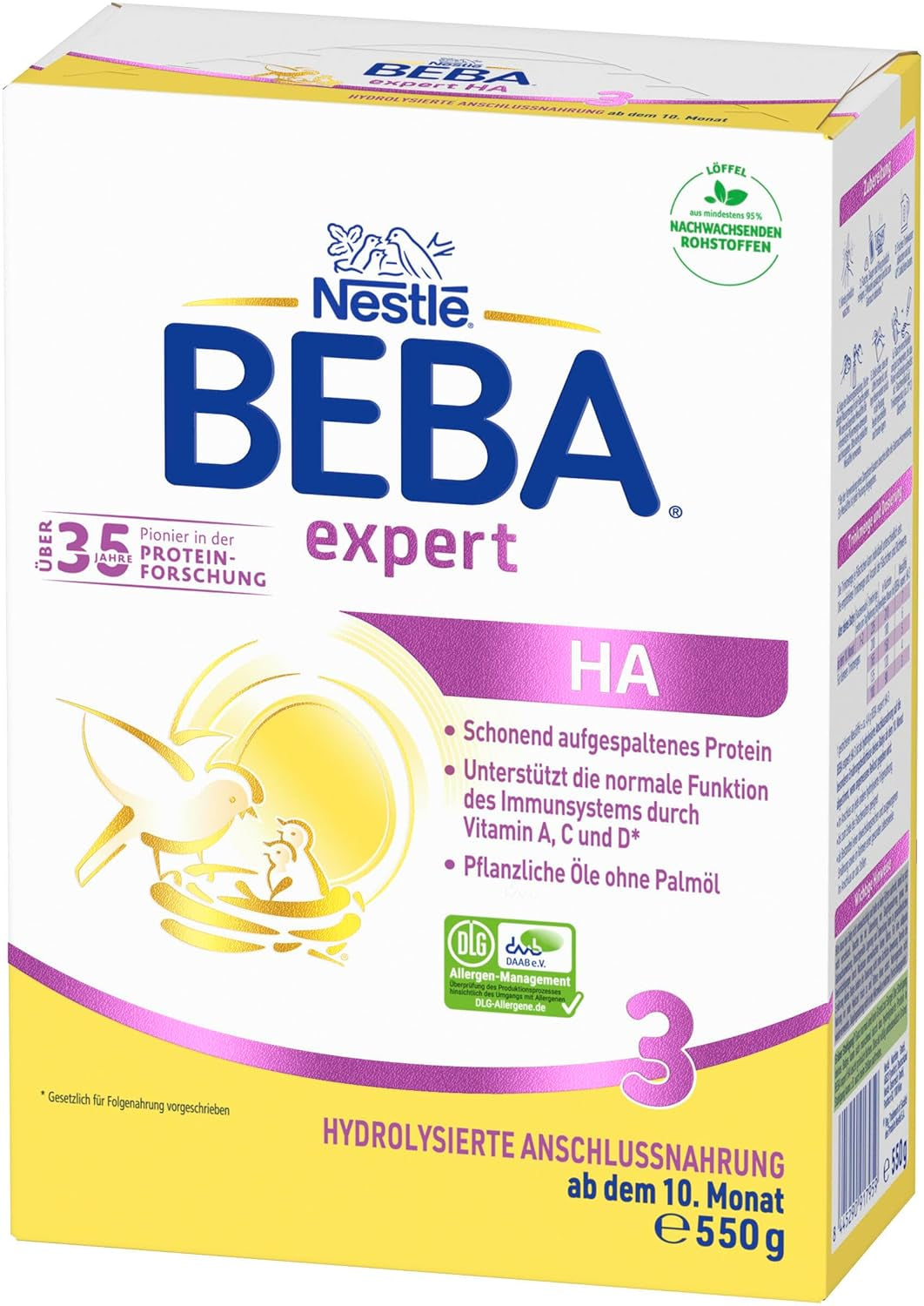 BEBA expert HA 3 Gehydrolyseerde vervolgformule, vanaf 10 maanden, 1 pakje (1 x 550 g)